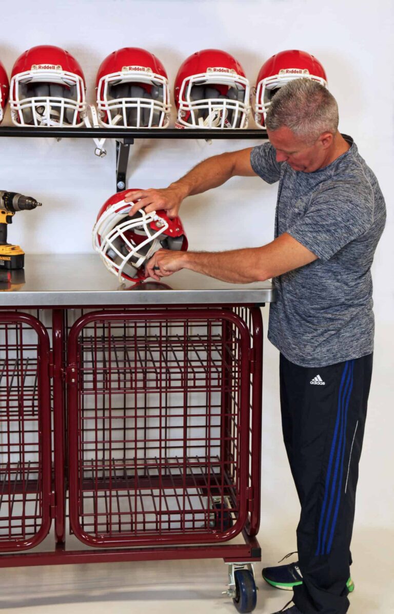 athletic equipment storage